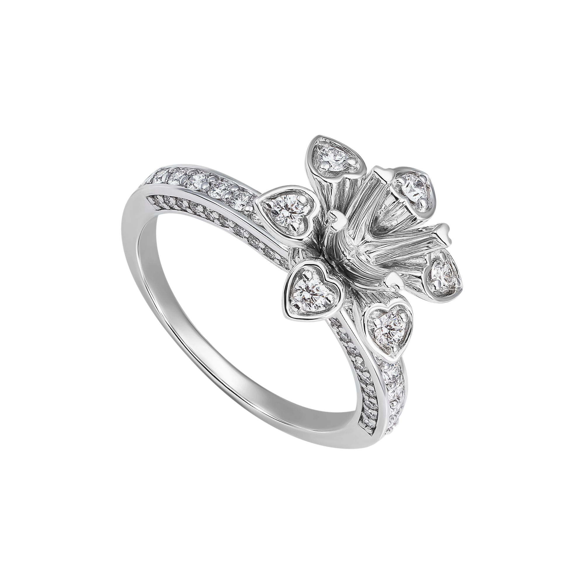 Vỏ nhẫn Kim cương Vàng trắng 18K PNJ 00DDW00729